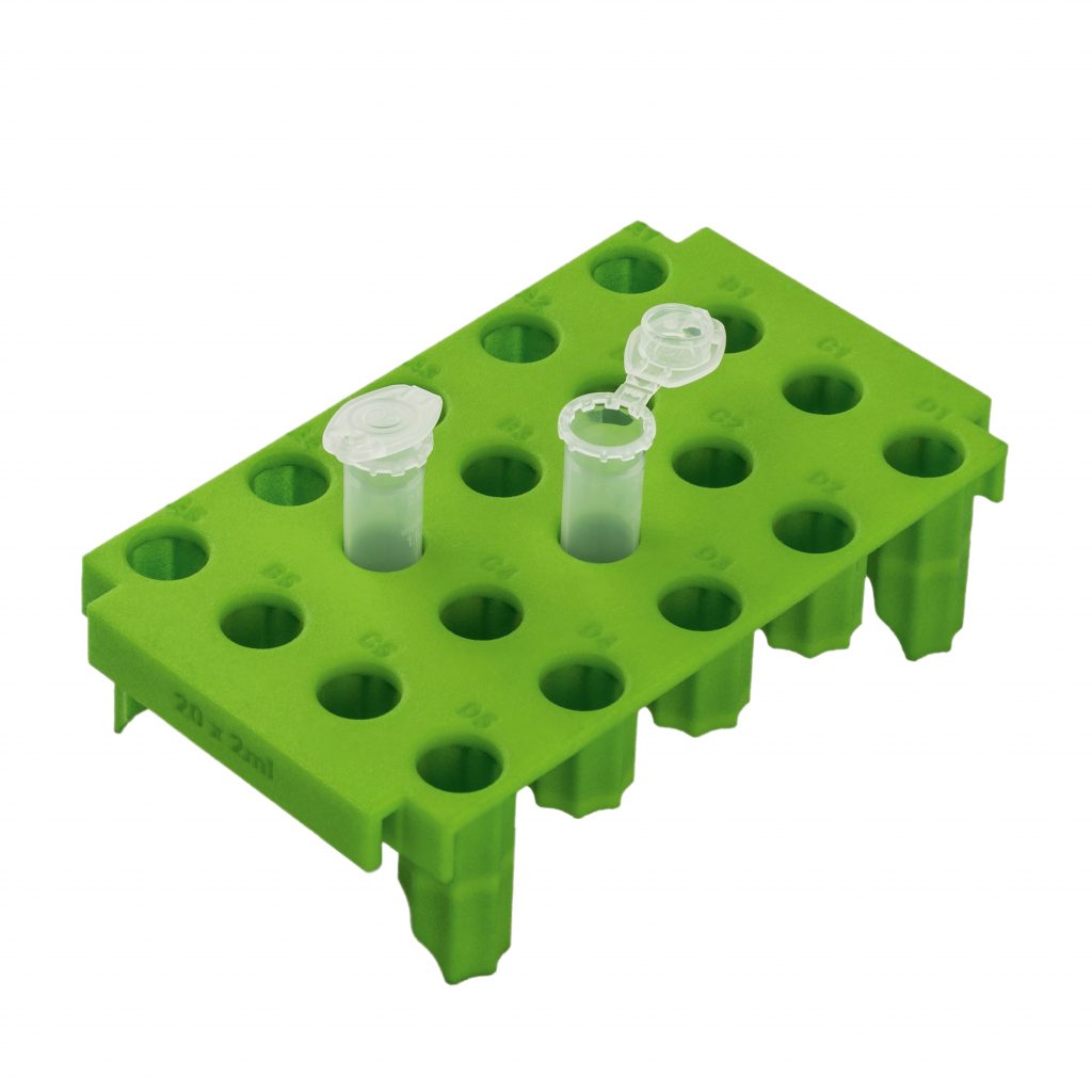 01130 Ablagebox-Einsatz – für Mikroreaktionsgefäße: 20 x 2 ml 01130 Storage box insert – for microreaction vessels: 20 x 2 ml