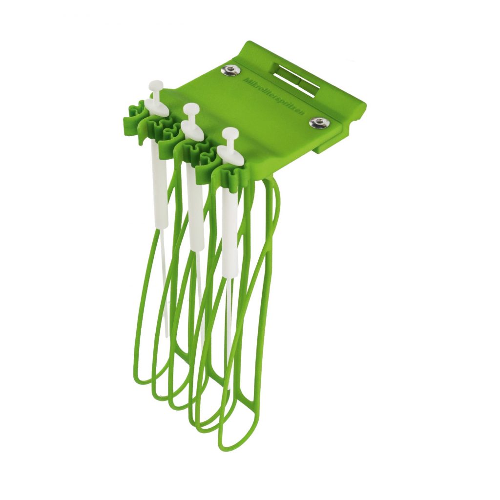 01155 Halterung für Mikroliterspritzen 01155 Holder for microliter syringes