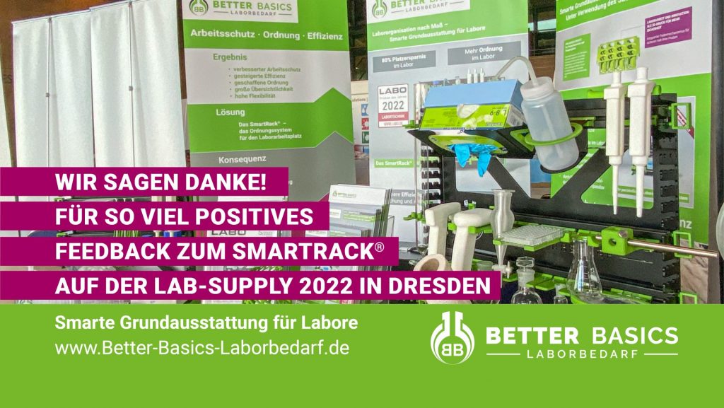 Wir sagen Danke! Für so viele spannende Gespräche rund um unser SmartRack® am gestrigen Tage auf der Lab-Supply in Dresden im Internationales Congress Center Dresden
