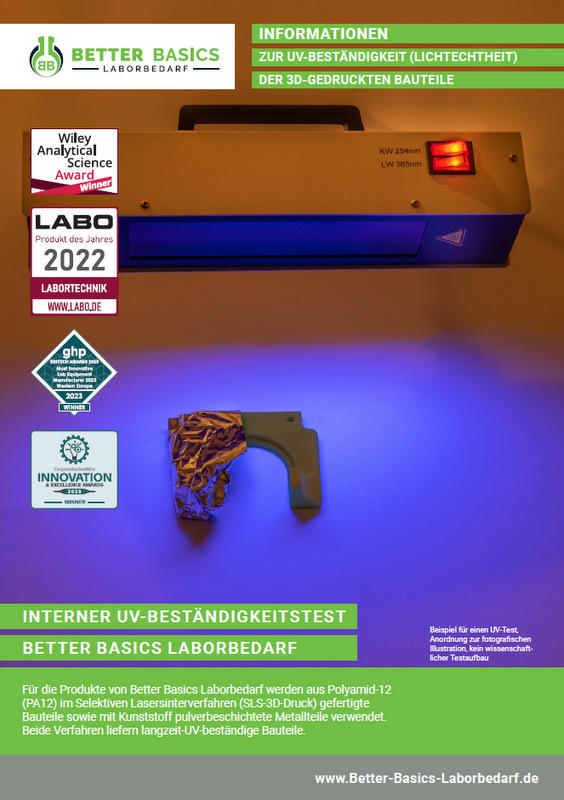 UV Beständigkeitstest Better Basics Laborbedarf