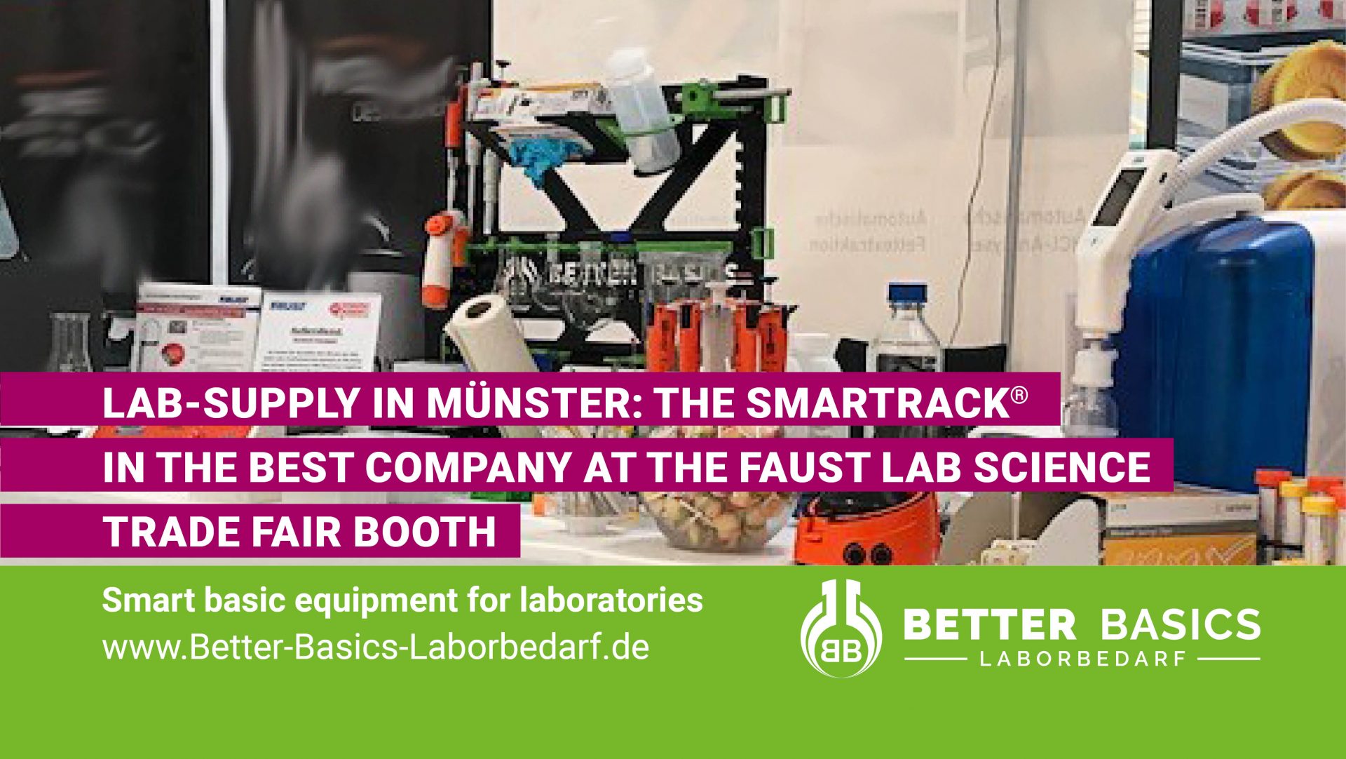 LAB-SUPPLY in Münster: The SmartRack® in the best company at the FAUST Lab Science trade fair booth