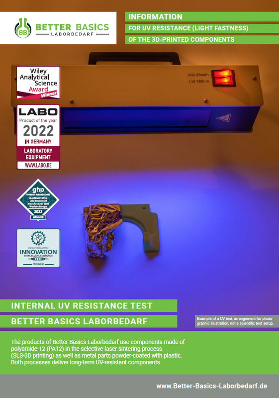 UV resistance test Better Basics Laborbedarf