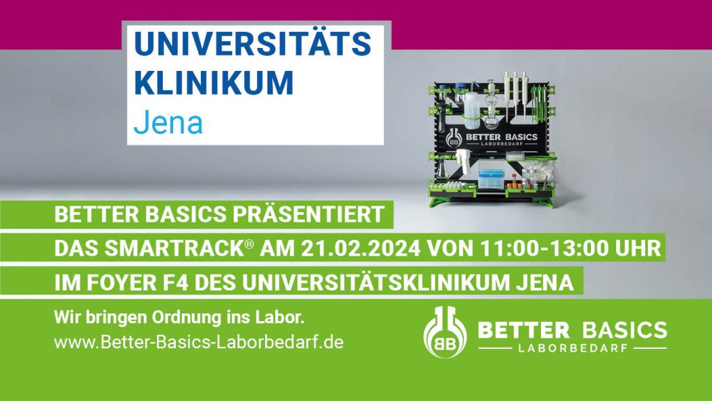 Better Basics präsentiert das SmartRack® am 21. Februar 2024 von 11:00-13:00 Uhr im Foyer F4 im Universitätsklinikum Jena, Am Klinikum 1, 07747 Jena