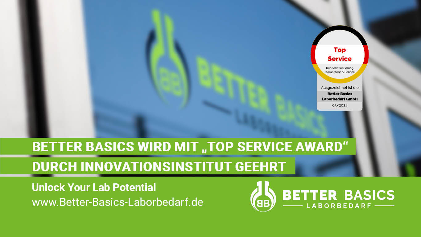 Wir freuen uns, verkünden zu dürfen, dass die Better Basics Laborbedarf GmbH mit dem Top Service Award in Deutschland ausgezeichnet wurde!