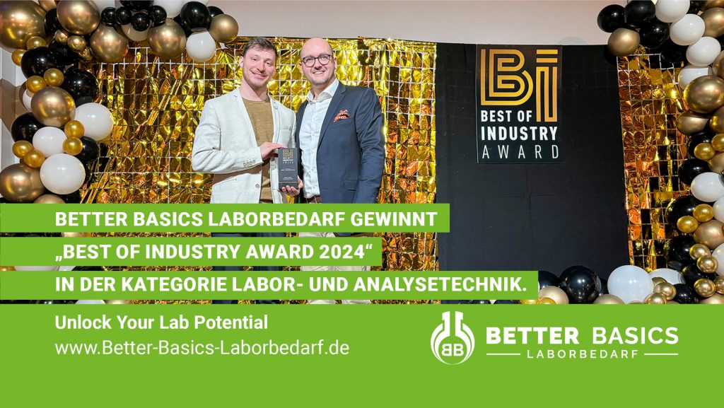 Better Basics Laborbedarf gewinnt mit seiner Produktlinie „SmartIntegrate“ den „Best of Industry Award 2024“ in der Kategorie Labor- und Analysetechnik.