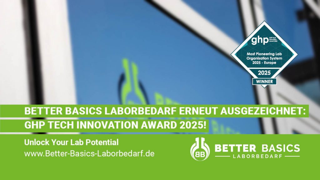 GHP Tech Innovation Award 2025 in der Kategorie der Biotechnology & Lifesciences Awards - 2025 als Most Pioneering Lab Organisation System – Europe