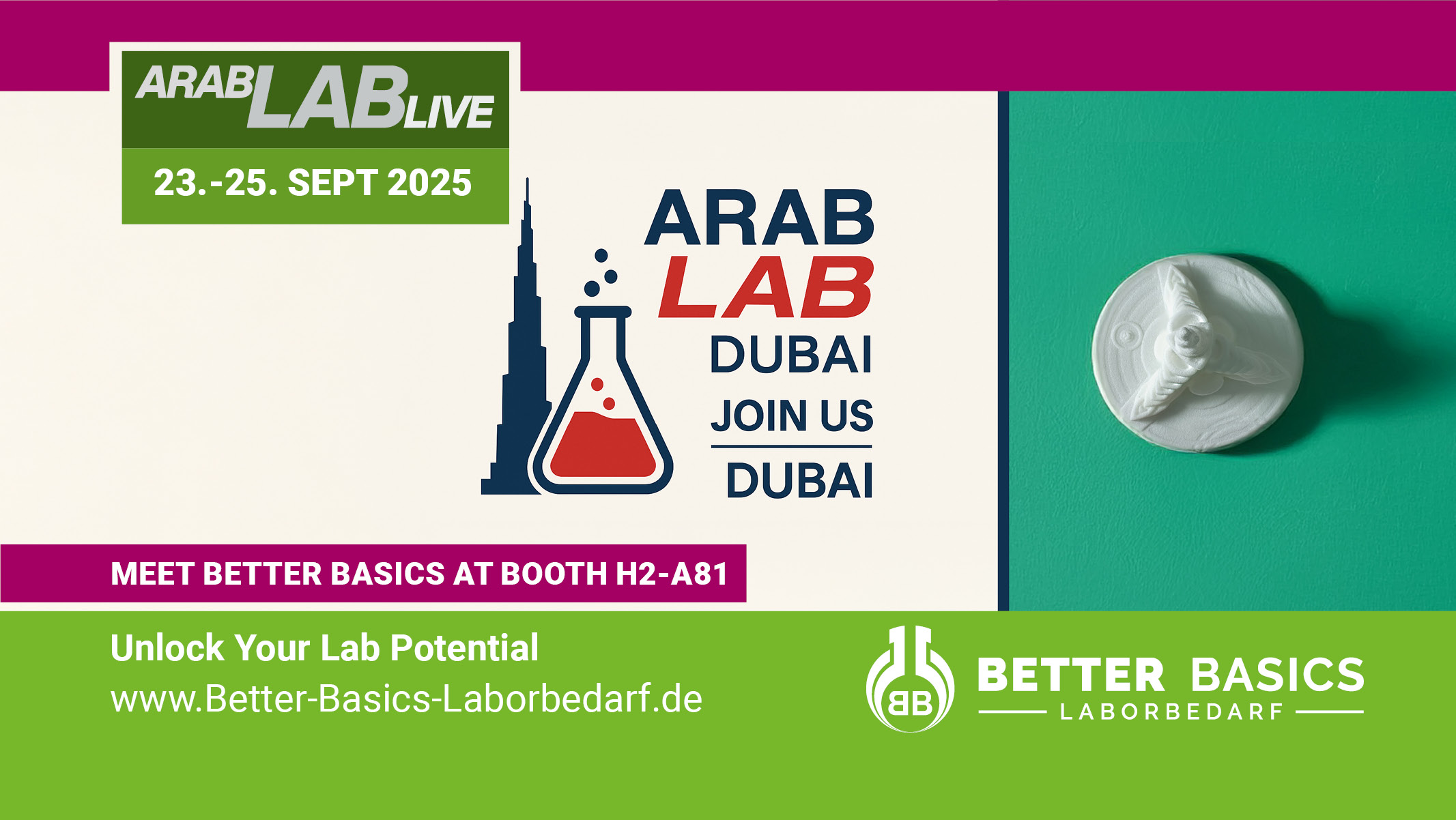 We are delighted to announce our participation in ARABLAB 2025! From 23–25 September, we will be showcasing our innovative solutions for efficient and safe laboratory organisation