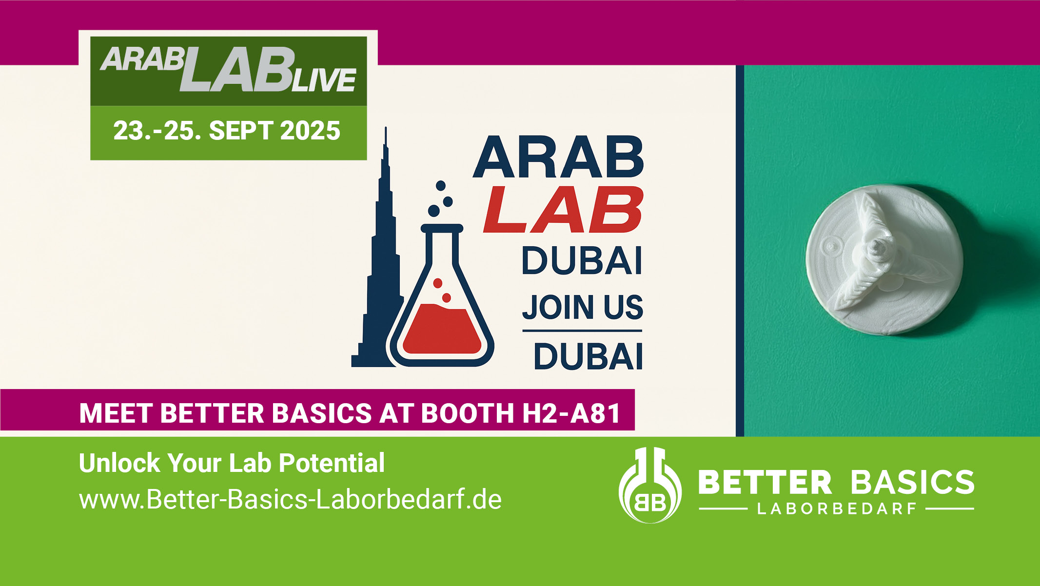 Wir freuen uns, unsere Teilnahme an der ArabLab 2025 bekannt zu geben! Vom 23.–25. September präsentieren wir unsere innovativen Lösungen für eine effiziente und sichere Labororganisation