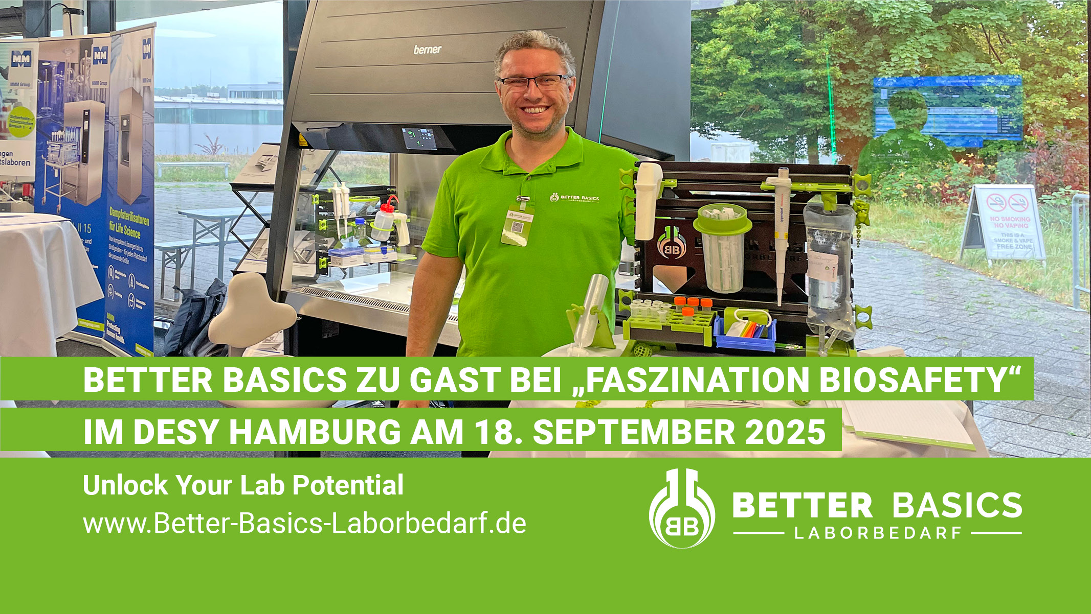 Am 18. September treffen sich im DESY Hamburg führende Expert:innen, Laborleiter:innen, Planer:innen und Sicherheitsbeauftragte, um die neuesten Trends rund um Biosafety zu diskutieren.