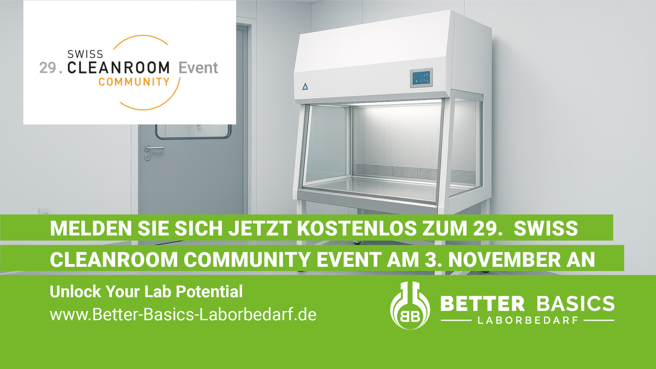 Wir sind dabei beim 29. Swiss Cleanroom Community Event!