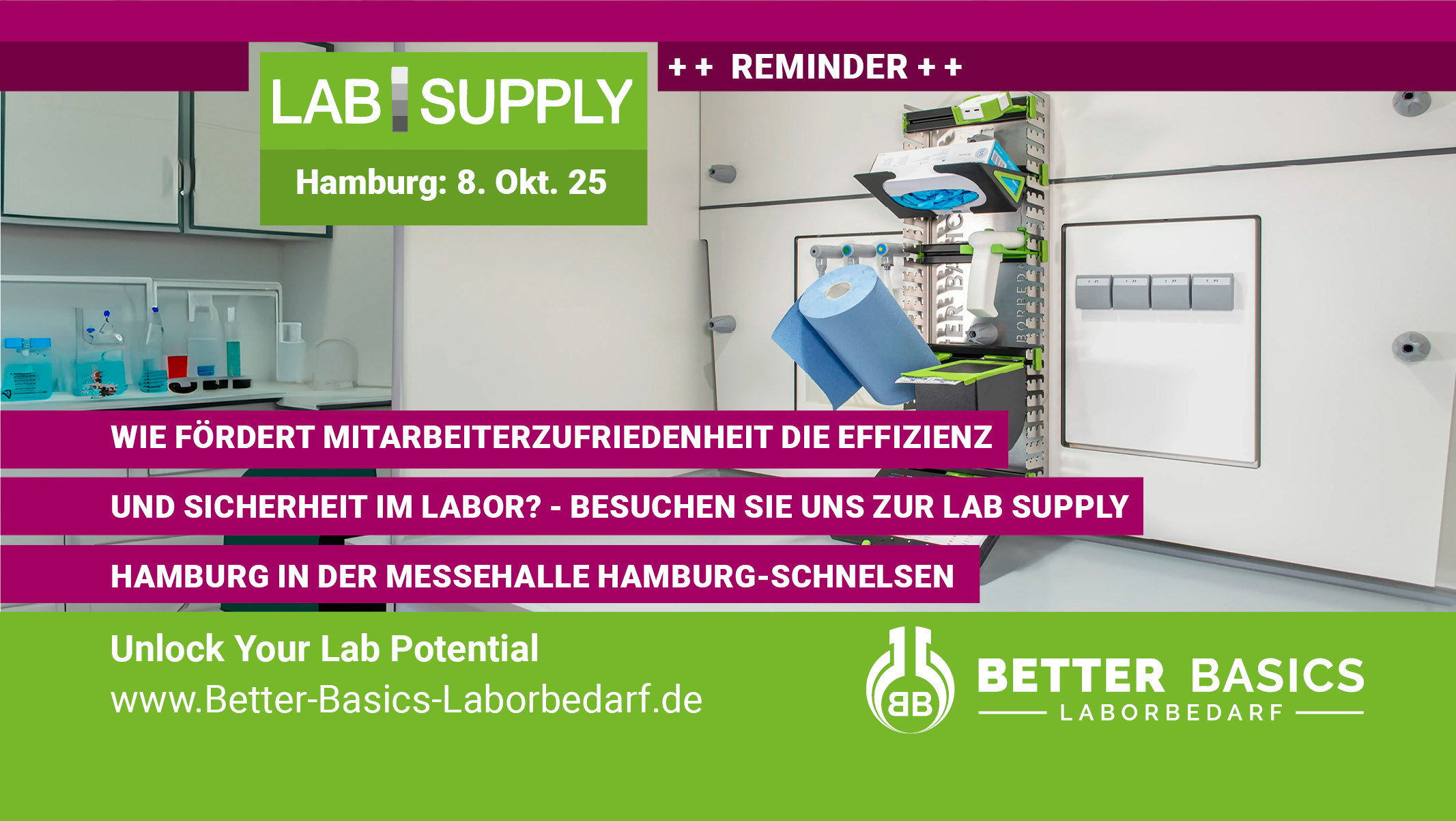 Entdecken Sie SmartIntegrate – die ergonomische, nachhaltige Lösung für moderne Labore. Live am 8. Oktober in Hamburg! Jetzt kostenfrei registrieren und teilnehmen.