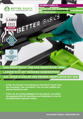 Das SmartRack® und das SmartRack® mini lassen sich mit wenigen Handgriffen AUF JEDER STABILEN UND EBENEN OBERFLÄCHE NUTZEN