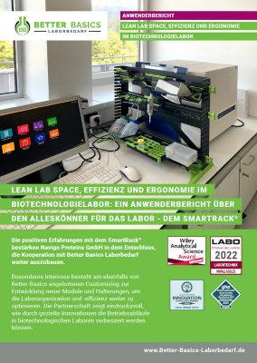 Lean Lab Space, Effizienz und Ergonomie im Biotechnologielabor - das SmartRack